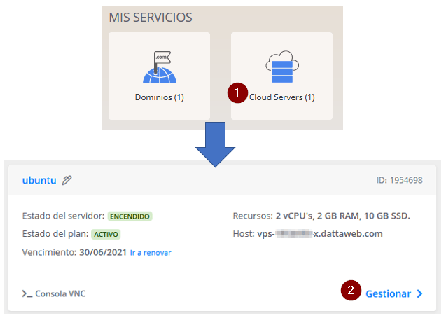 configuracion inicial servidor ubuntu 22.04 panel de control
