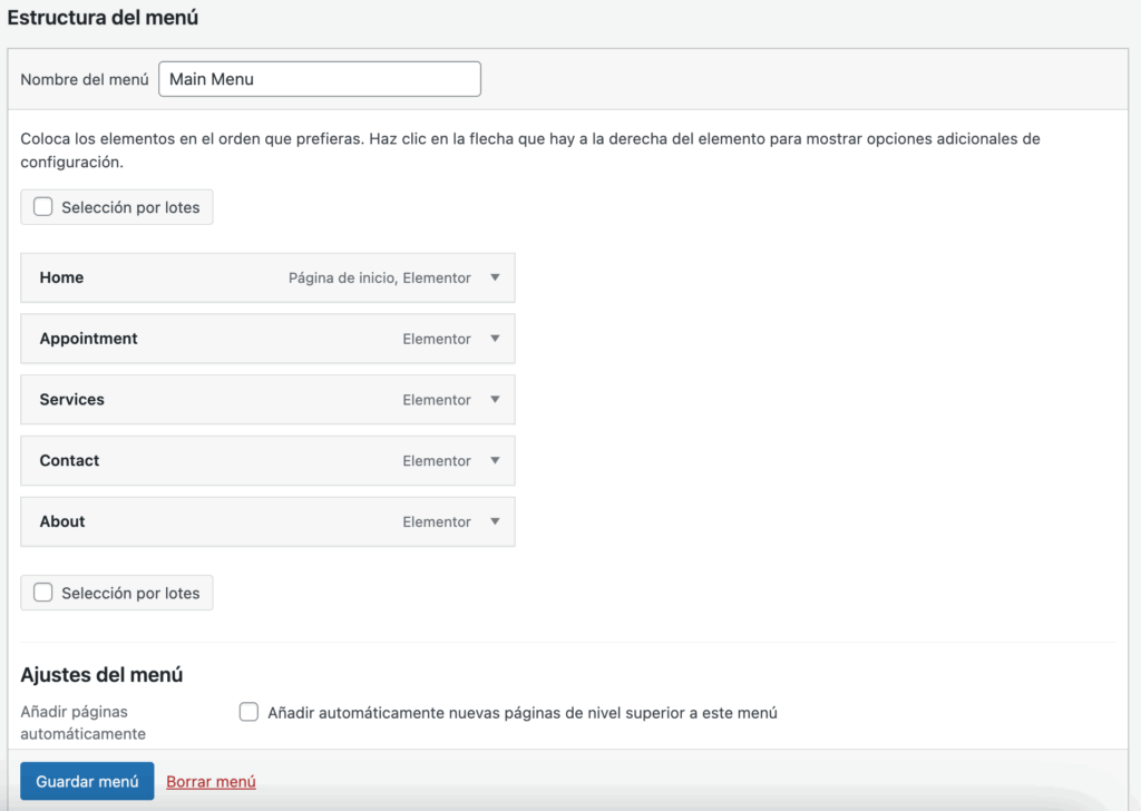 Cabecera fija en Elementor