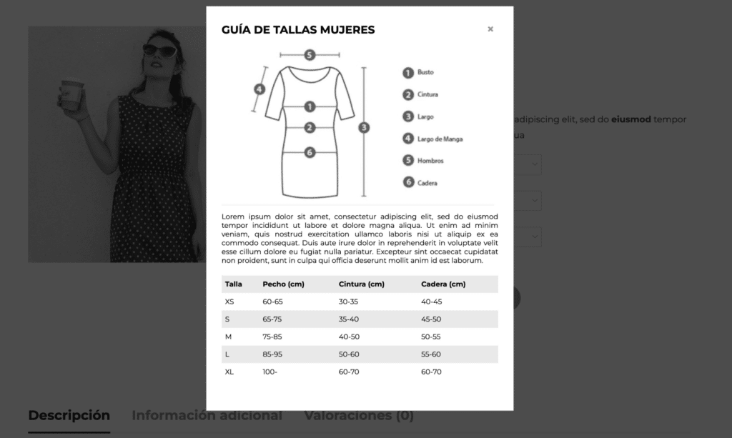 Guía de talles en WooCommerce-6
