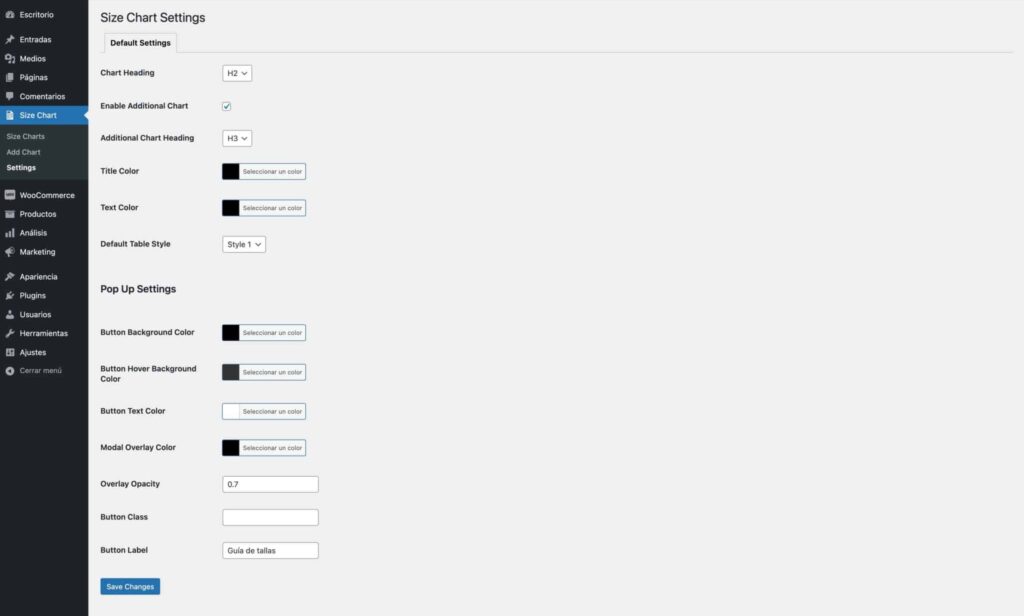 Cómo mostrar una guía de talles en WooCommerce y mejorar tus ventas 6 Guía de talles en WooCommerce-7