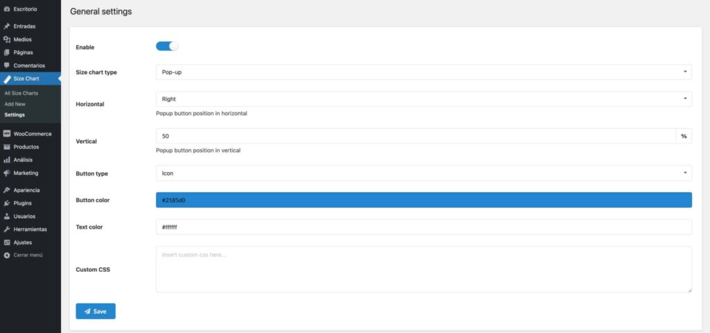 Cómo mostrar una guía de talles en WooCommerce y mejorar tus ventas 8 Guía de talles en WooCommerce-9