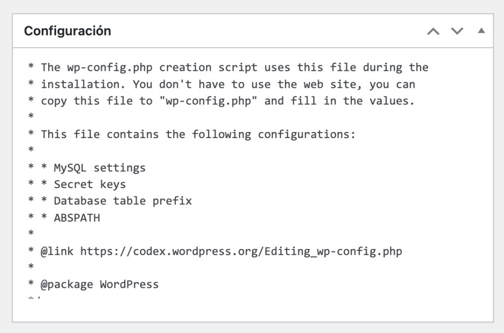 Modificar el archivo wp-config-3