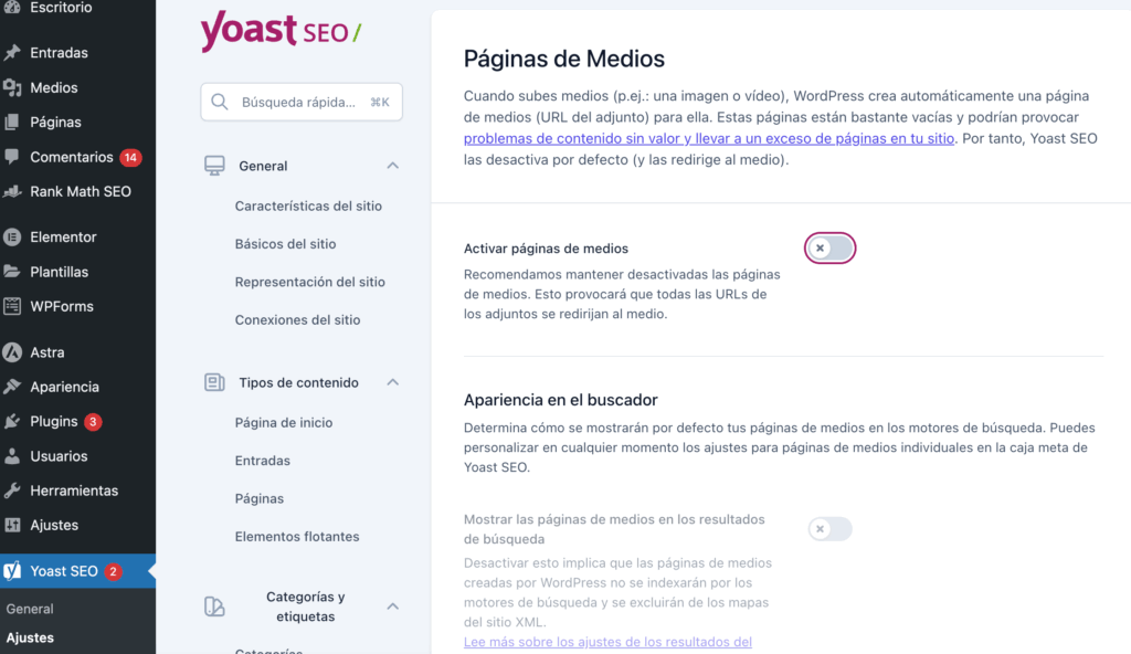 desactivar páginas de adjuntos en WordPress-8