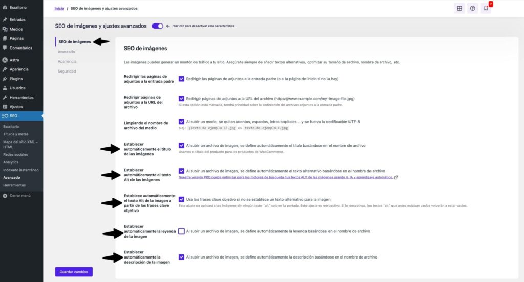 Cómo etiquetar imágenes en WordPress automáticamente con título, ALT, descripción y leyenda 2 etiquetar imágenes en WordPress-2