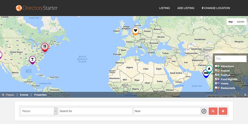 mapas de directorio en WordPress